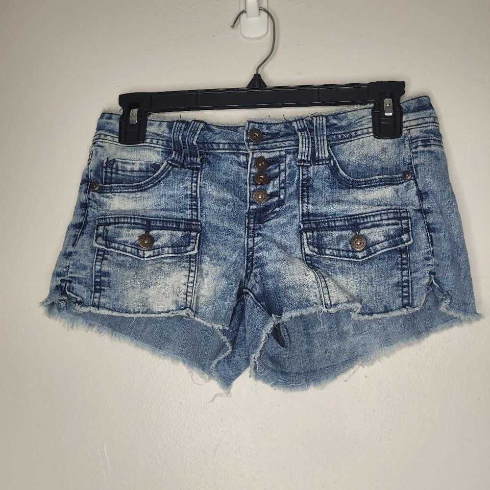 Y2k LEI Ashley low rise grunge mini bimbocore party short shorts size 1